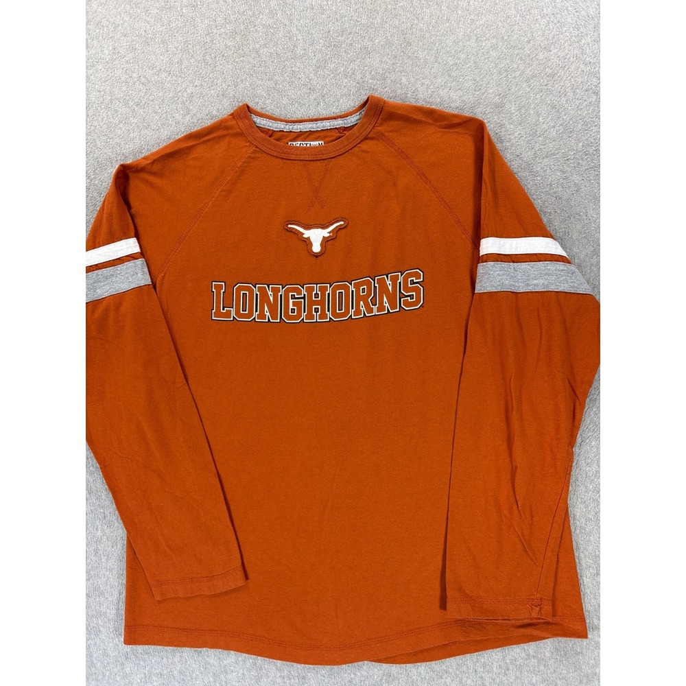 Texas Longhorns Majestic Football Stadium L/S Crew Shirt (Men's XL) Burnt Orange